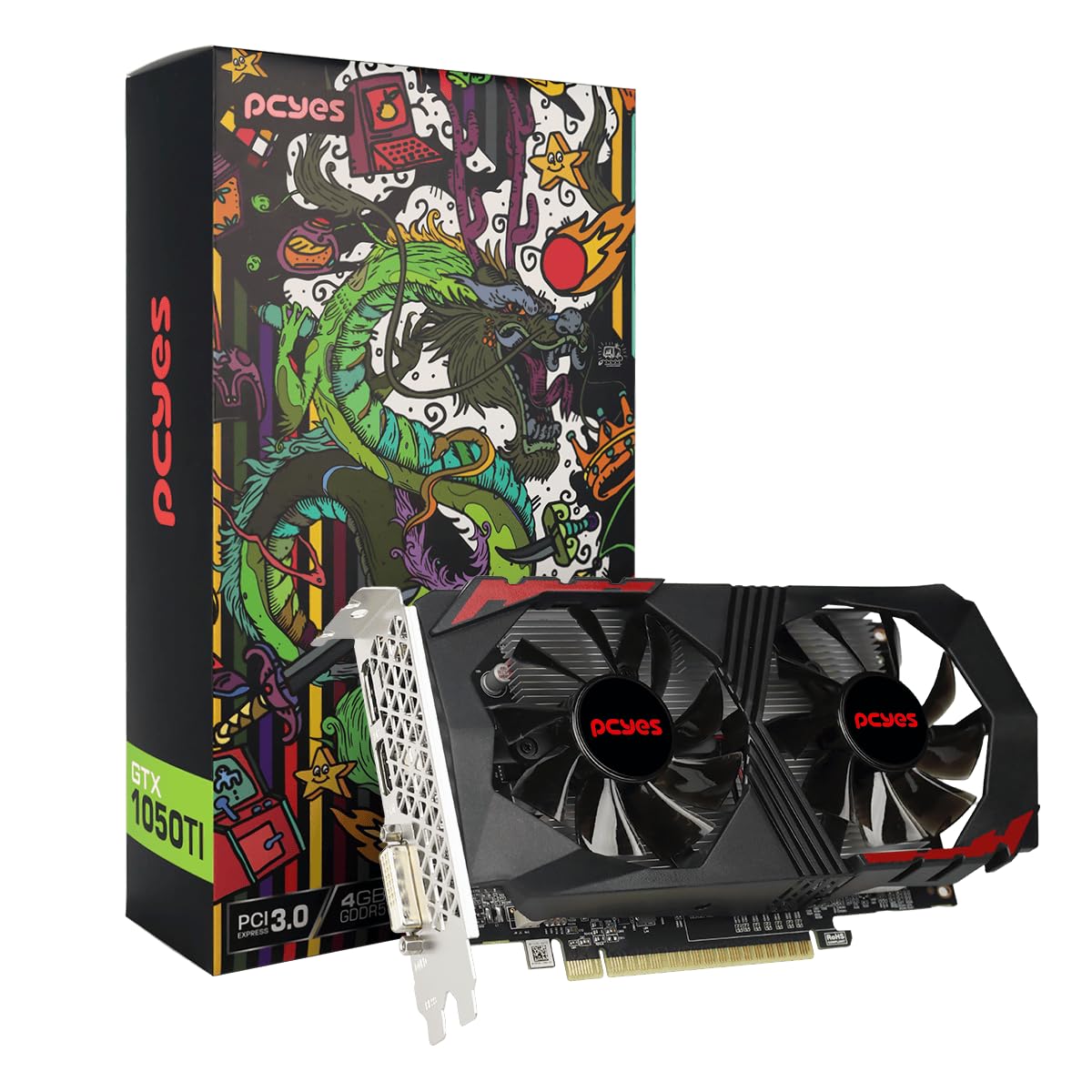 PCYES PLACA DE VIDEO NVIDIA GEFORCE GTX 1050 TI 4GB GDDR5 128 BITS
